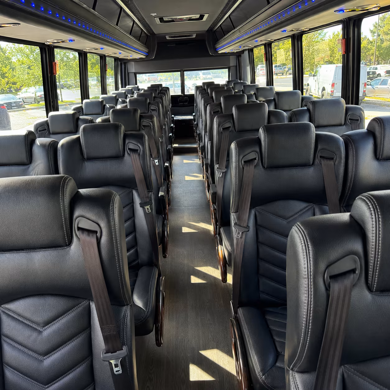 boca raton 28 passenger minibus inside