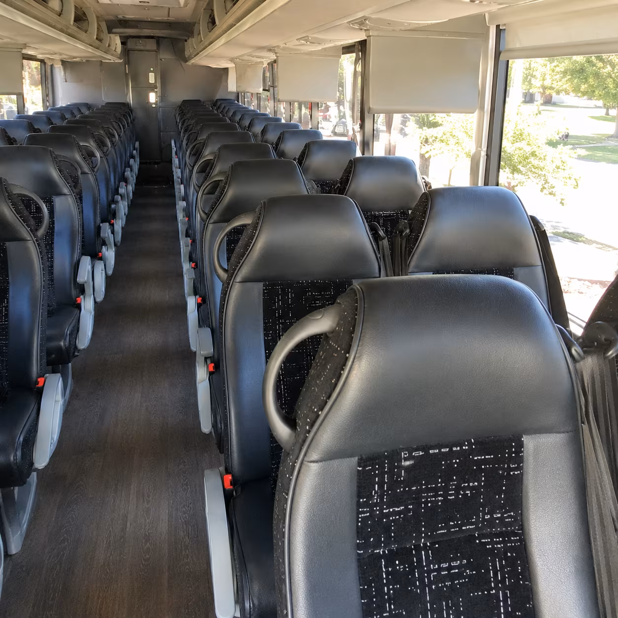 boca raton 56 passenger charter bus inside