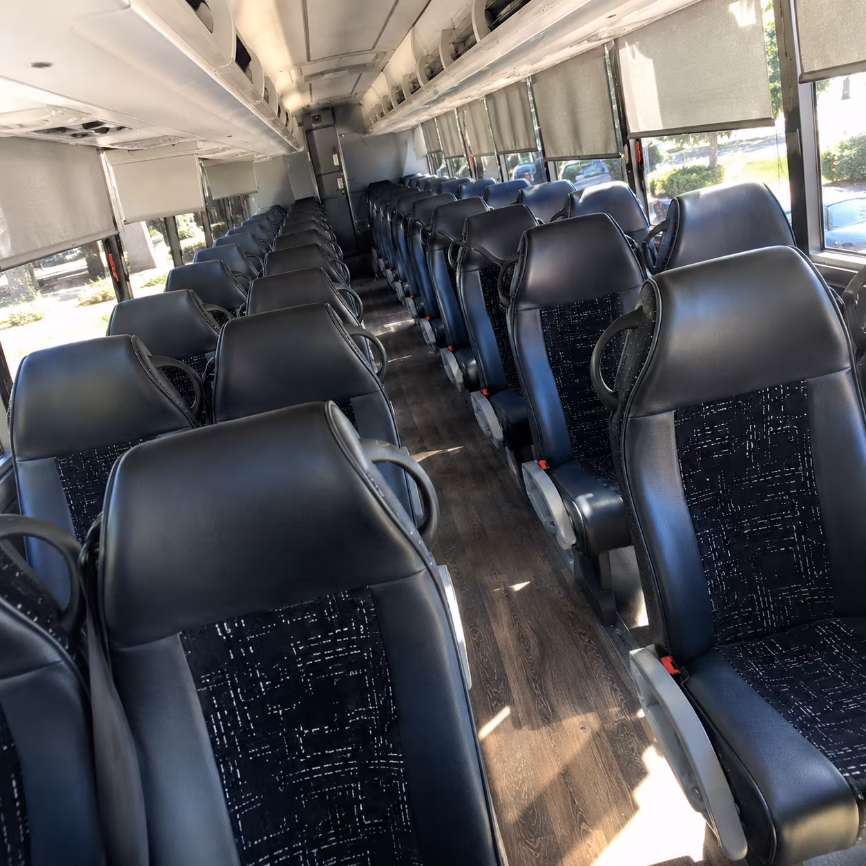 boca raton 56 passenger charter bus interior